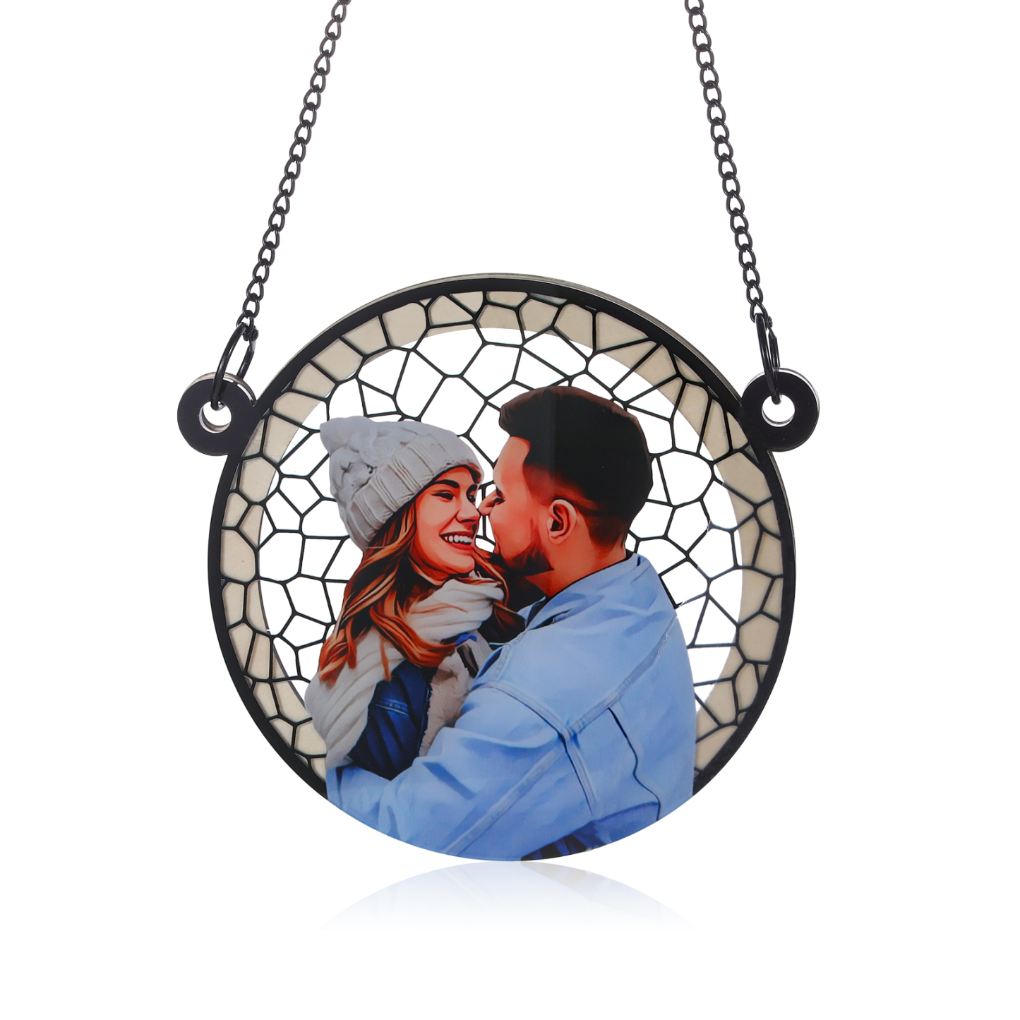 Decoro da Finestra Personalizzato con Foto - "Dove C'è Amore, C'è Vita" - Regalo di Natale per Lui o Lei | Jessemade