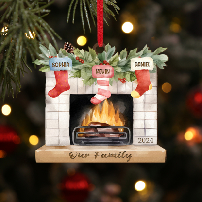 Decorazione Natalizia in Legno Personalizzata con 2-7 Nomi, 1 Testo e 1 Data – Regalo di Natale per Famiglia | Jessemade