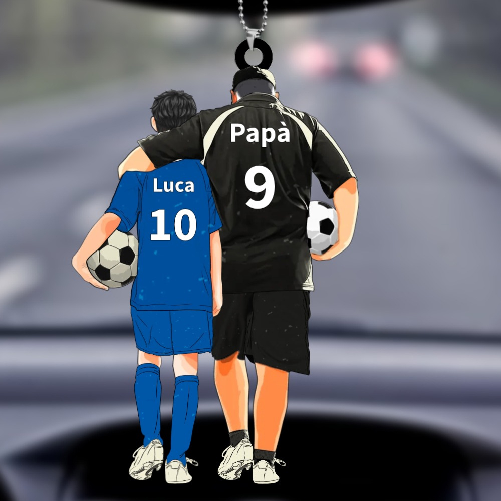Decorazione Personalizzata in Acrilico – Design Padre e Figlio, Regalo