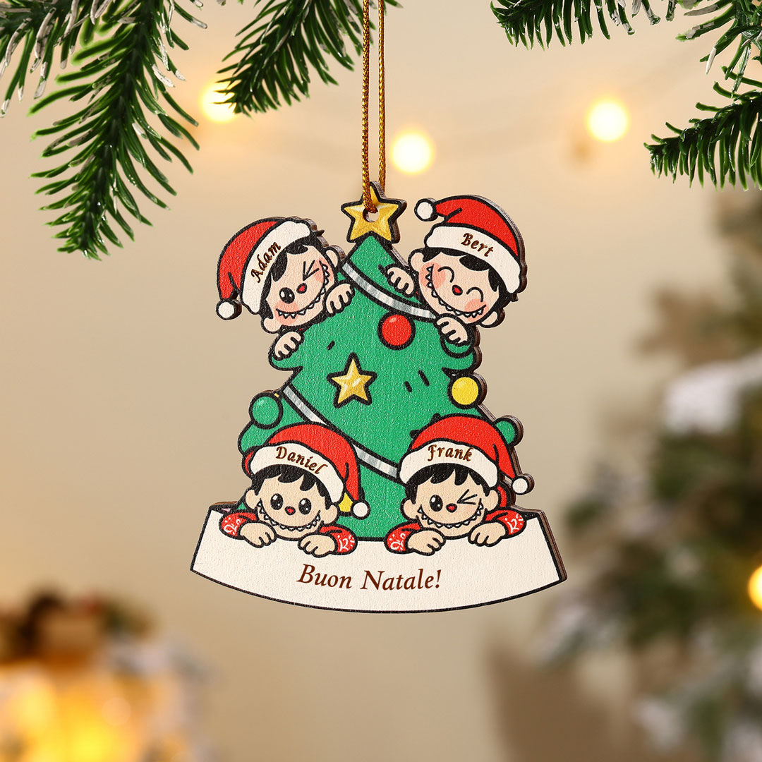 Decorazione personalizzata per l'albero di Natale della famiglia 2025
