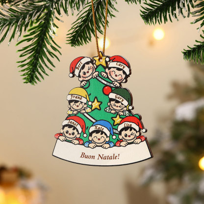 Decorazione personalizzata per l'albero di Natale della famiglia 2025