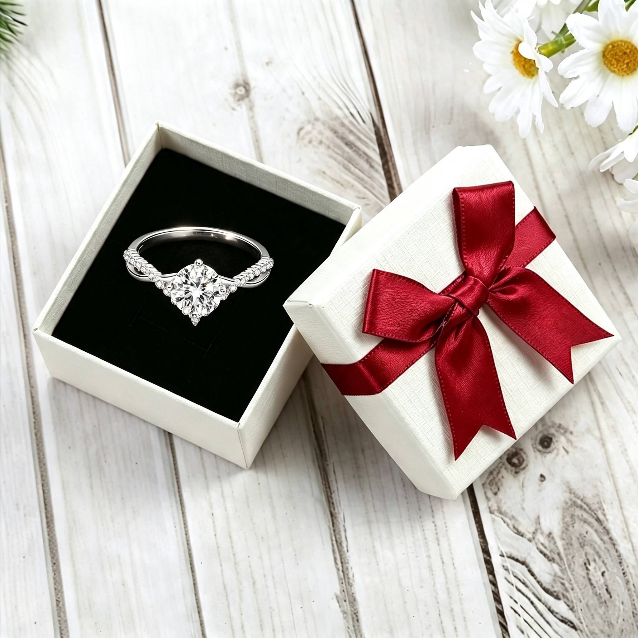Anello Aperto in Argento 925 con Fiocco Regalo Elegante per Donna