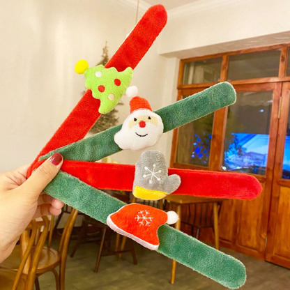 Jessemade Braccialetto Natalizio in Peluche