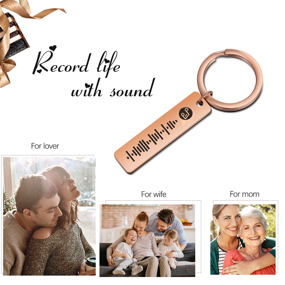 Portachiavi Spotify Code Personalizzabile con Testo e Musica – Regalo di San Valentino per Lei/Lui | Jessemade