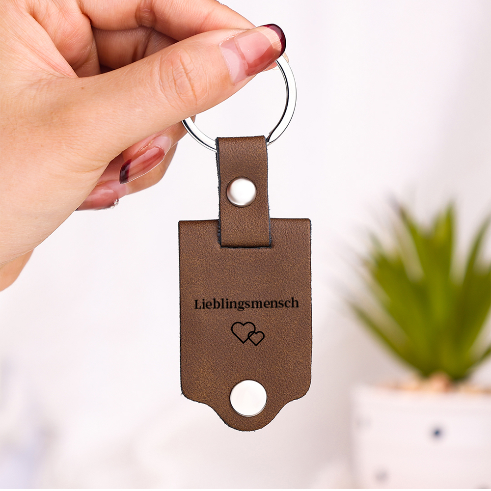 Set Regalo Personalizzato – Portafoglio Inciso con Foto, Nome e Iniziali & Portachiavi con Foto e Testi – Regalo Perfetto per Papà | Jessemade