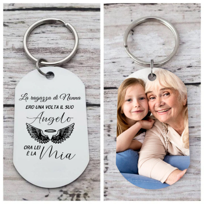 La ragazza di Nonna-Portachiavi commemorativo per membri persi nella famiglia Un Ricordo Prezioso per i Nonni