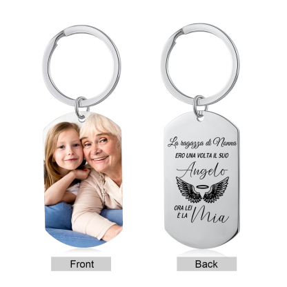 La ragazza di Nonna-Portachiavi commemorativo per membri persi nella famiglia Un Ricordo Prezioso per i Nonni