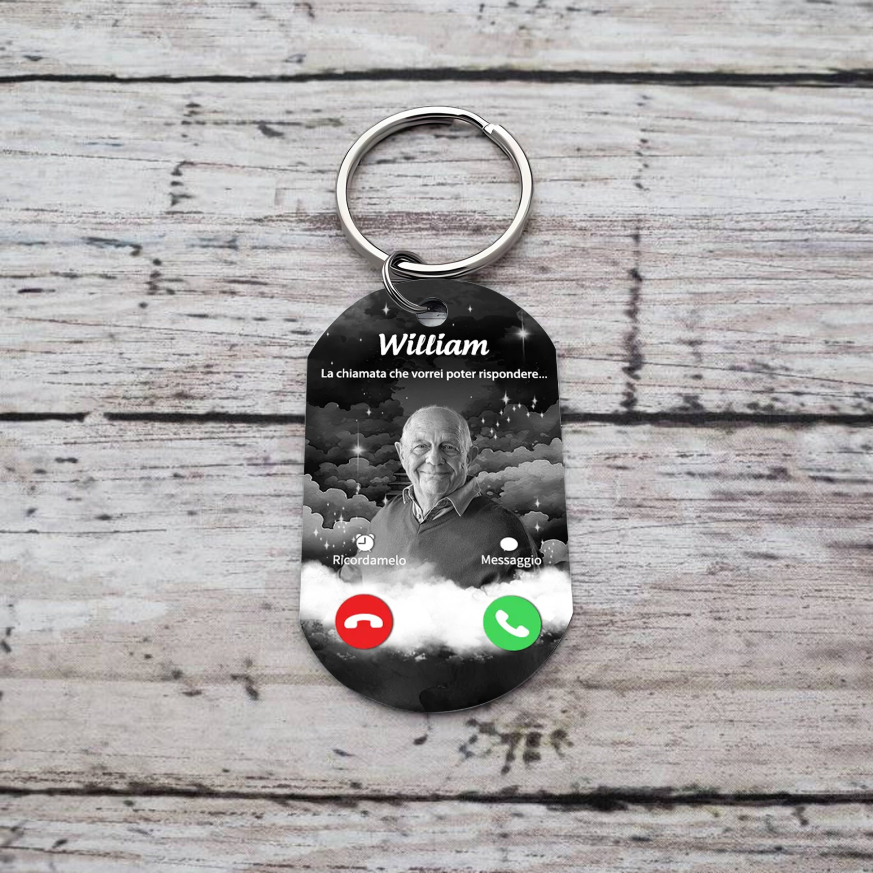 Set Bracciale e Portachiavi Commemorativo Personalizzato con Ala d’Angelo, Foto e Nome - Regalo per Famiglia | Jessemade