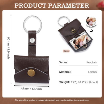 Personalised Leather Keyring - Customised with 1 Photo, Valentine’s Day Gift for Him | Jessemade