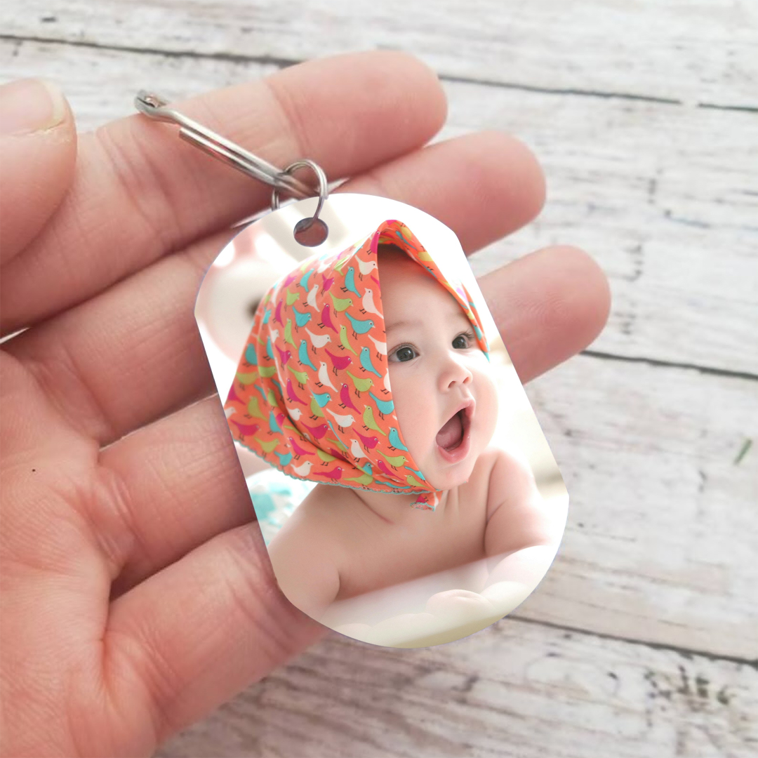 Portachiavi Personalizzato con Foto, Nome, Data e Orologio – "Il Momento in Cui Sei Diventato/a il Mio Papà/Mamma" - Regalo Elegante per Papà/Mamma | Jessemade