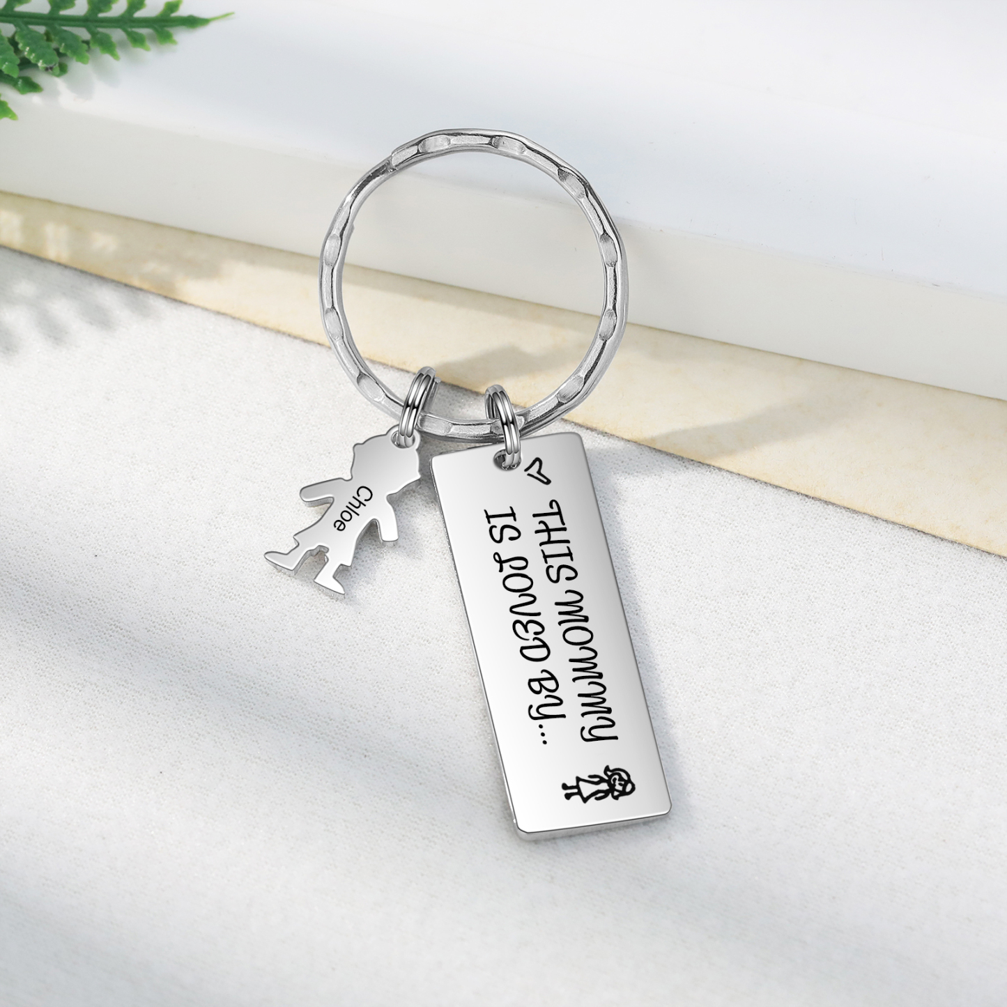 Portachiavi Donna Personalizzato – Incisione Sesso & Nome | Regalo Speciale per Mamma e Nonna | Jessemade
