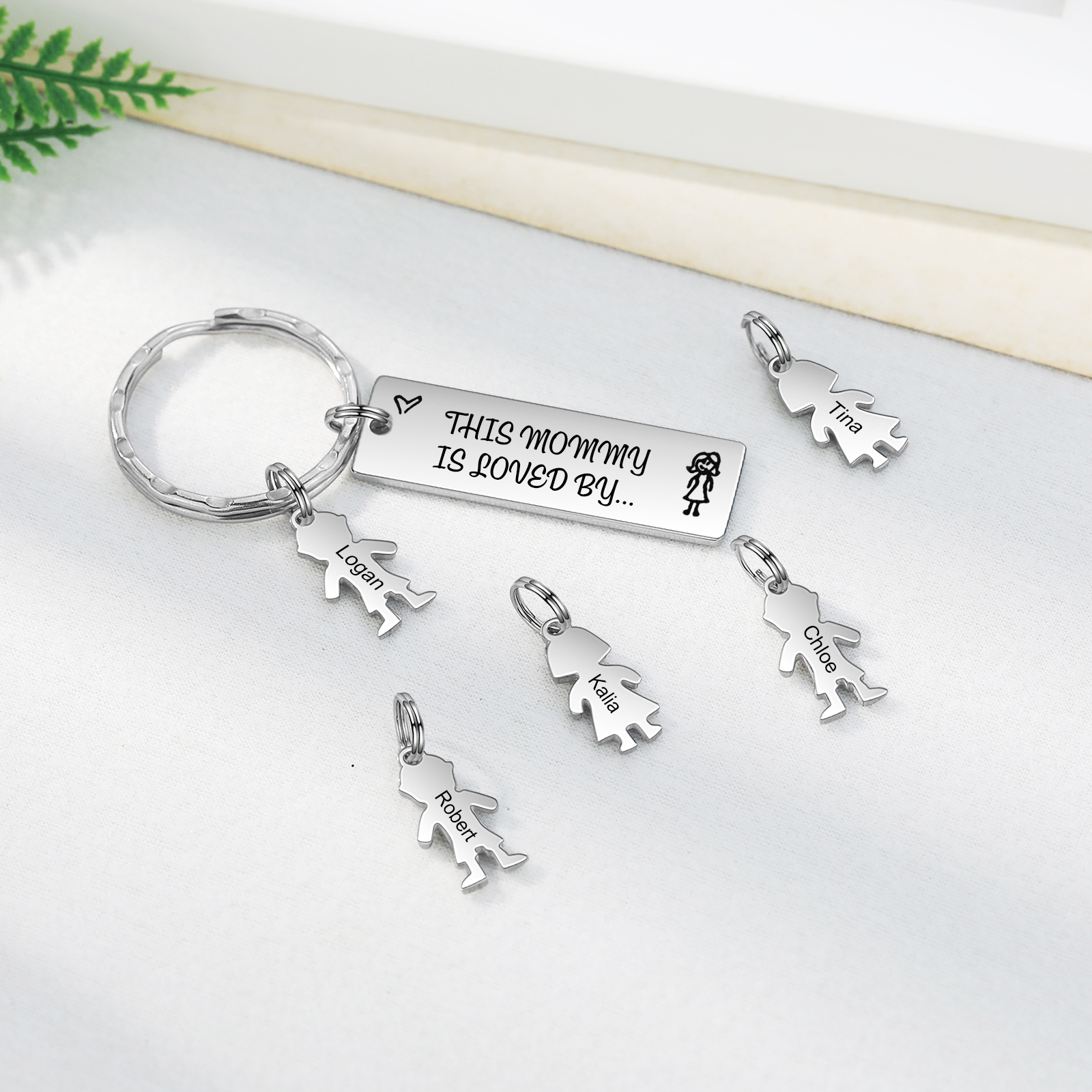 Portachiavi Donna Personalizzato – Incisione Sesso & Nome | Regalo Speciale per Mamma e Nonna | Jessemade