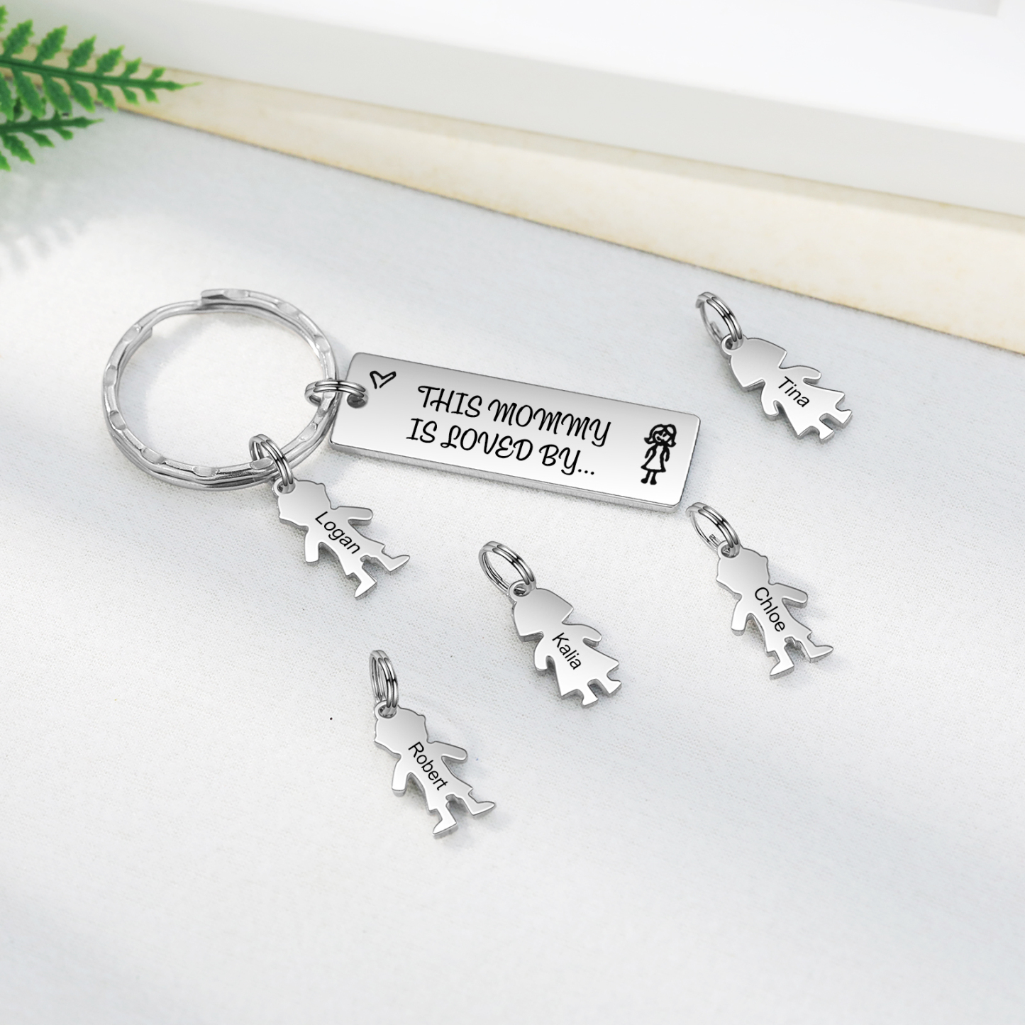 Portachiavi Donna Personalizzato – Incisione Sesso & Nome | Regalo Speciale per Mamma e Nonna | Jessemade