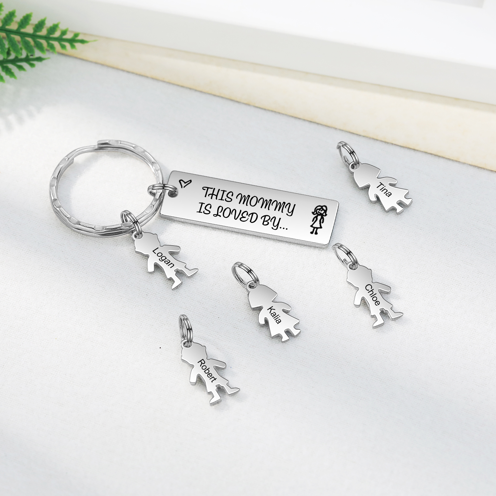 Portachiavi Donna Personalizzato – Incisione Sesso & Nome | Regalo Speciale per Mamma e Nonna | Jessemade