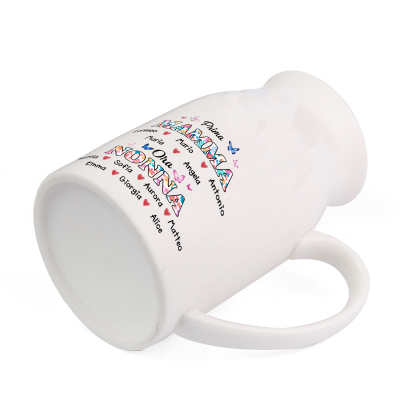 Prima mamma, ora nonna – vaso per fiori in ceramica con farfalla