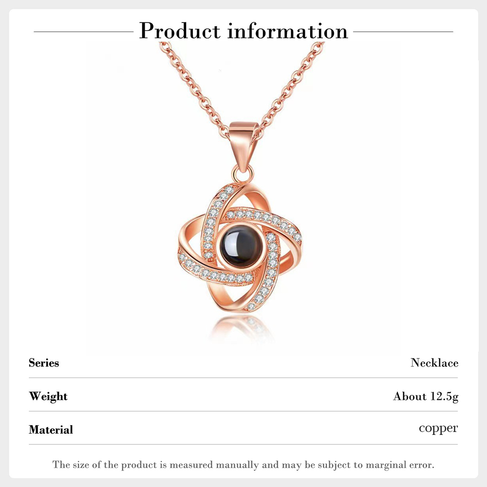 Collana infinito con proiezione di foto personalizzabile