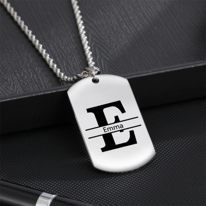 Collana da Uomo Personalizzata con Foto, Nome e Iniziale – Regalo Speciale per Papà | Jessemade