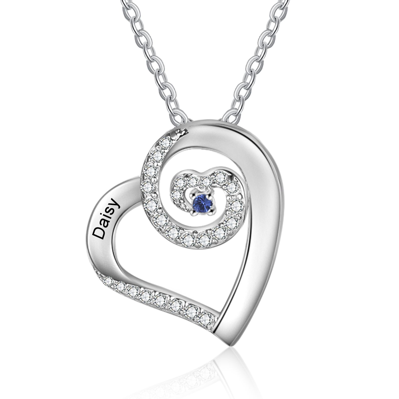 Collana Personalizzata per Donna con 1 Nome e 1 Pietra di Nascita regalo per l'amor tuo