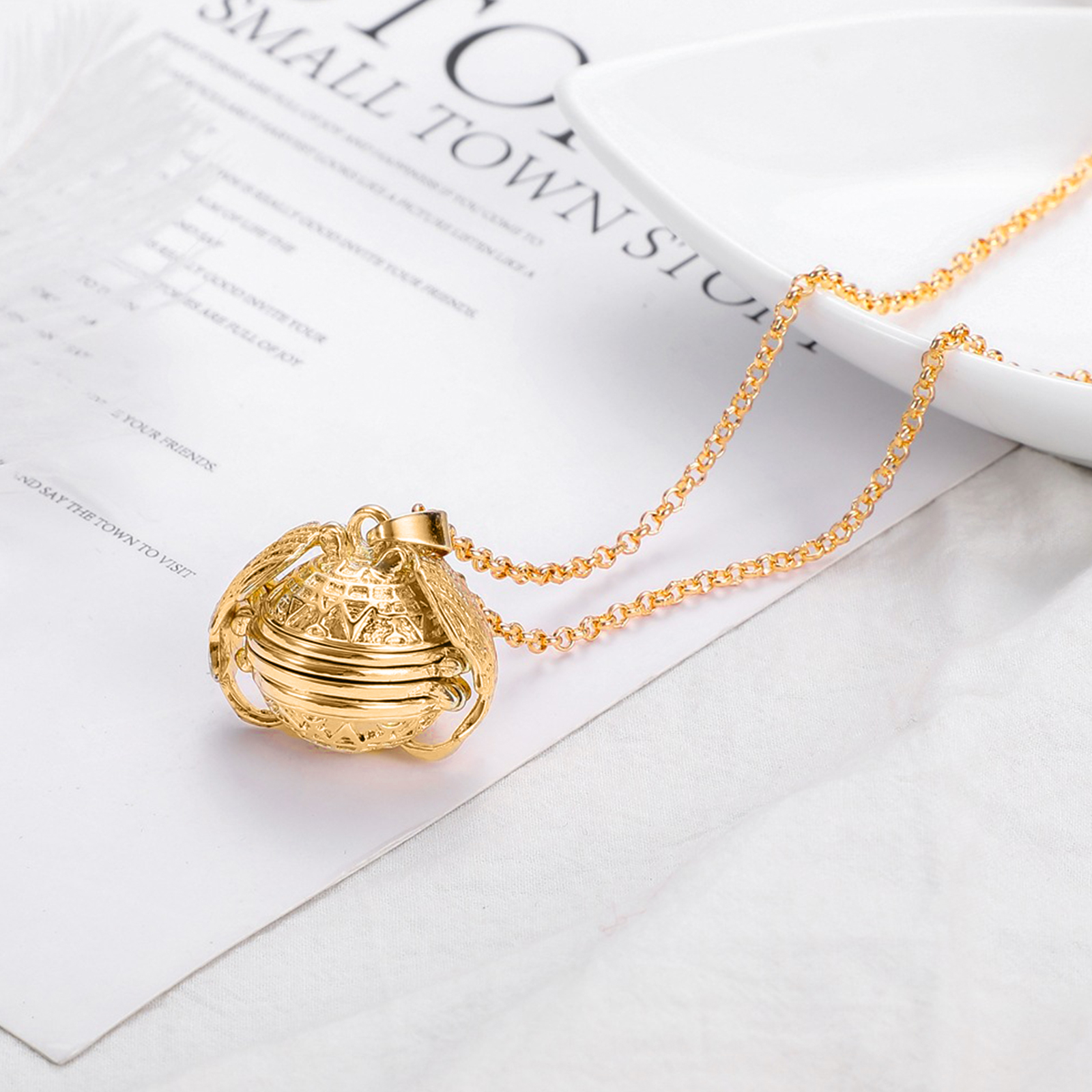 Collana sfera con 4 foto personalizzato