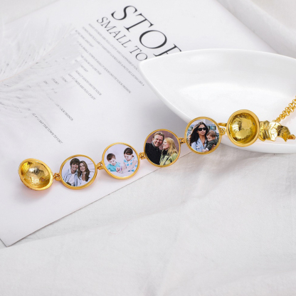 Collana sfera con 4 foto personalizzato