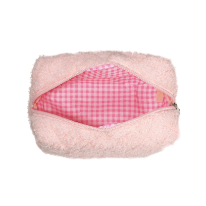 Borsa Cosmetica in Morbido Peluche - Nome Personalizzato in 4 Colori - Regalo di Natale per Lei | Jessemade