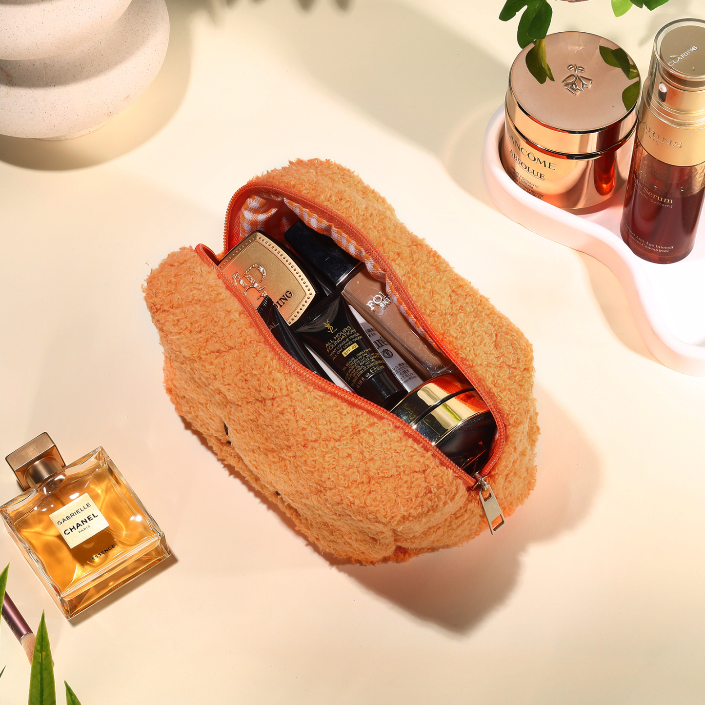 Borsa Cosmetica in Morbido Peluche - Nome Personalizzato in 4 Colori - Regalo di Natale per Lei | Jessemade