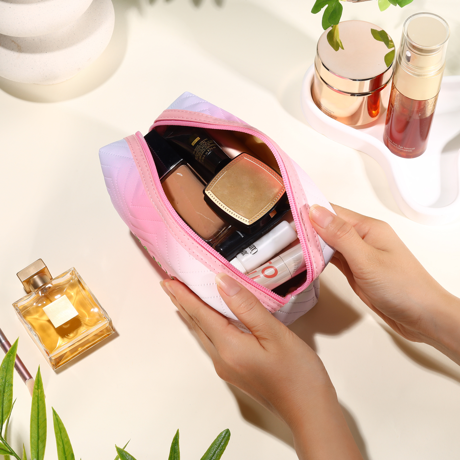 Borsa Cosmetica Personalizzata in PU Colorato con Nome – Regalo di Natale per Lei | Jessemade