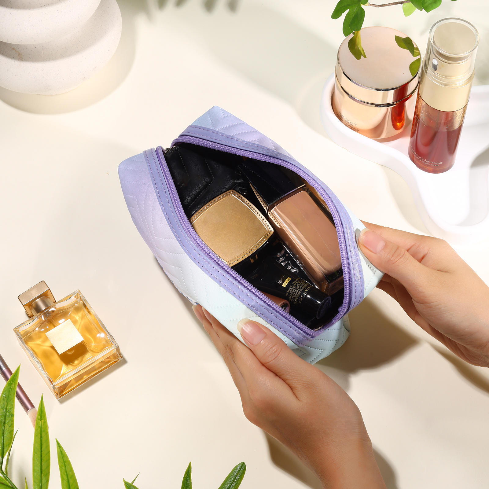 Borsa Cosmetica Personalizzata in PU Colorato con Nome – Regalo di Natale per Lei | Jessemade