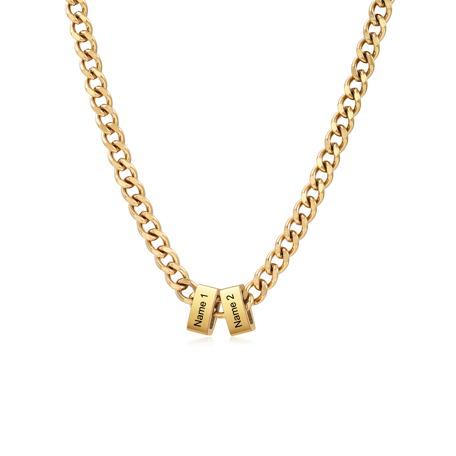 Collana Cuban Link personalizzata da uomo con 1–6 nomi