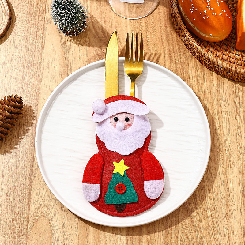 Christmas Knife and Fork Set Family Gift for Holiday Dining Decor