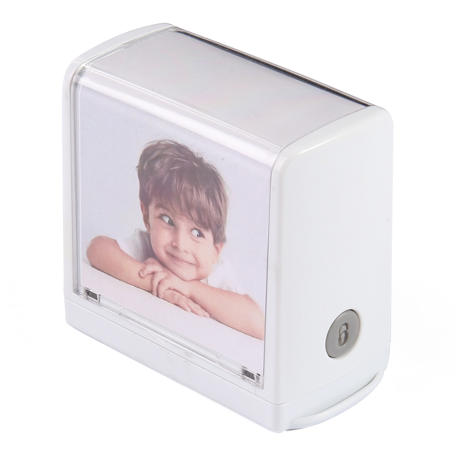 Timbro con nome e foto personalizzato regalo per studente scuola su libro/vestito