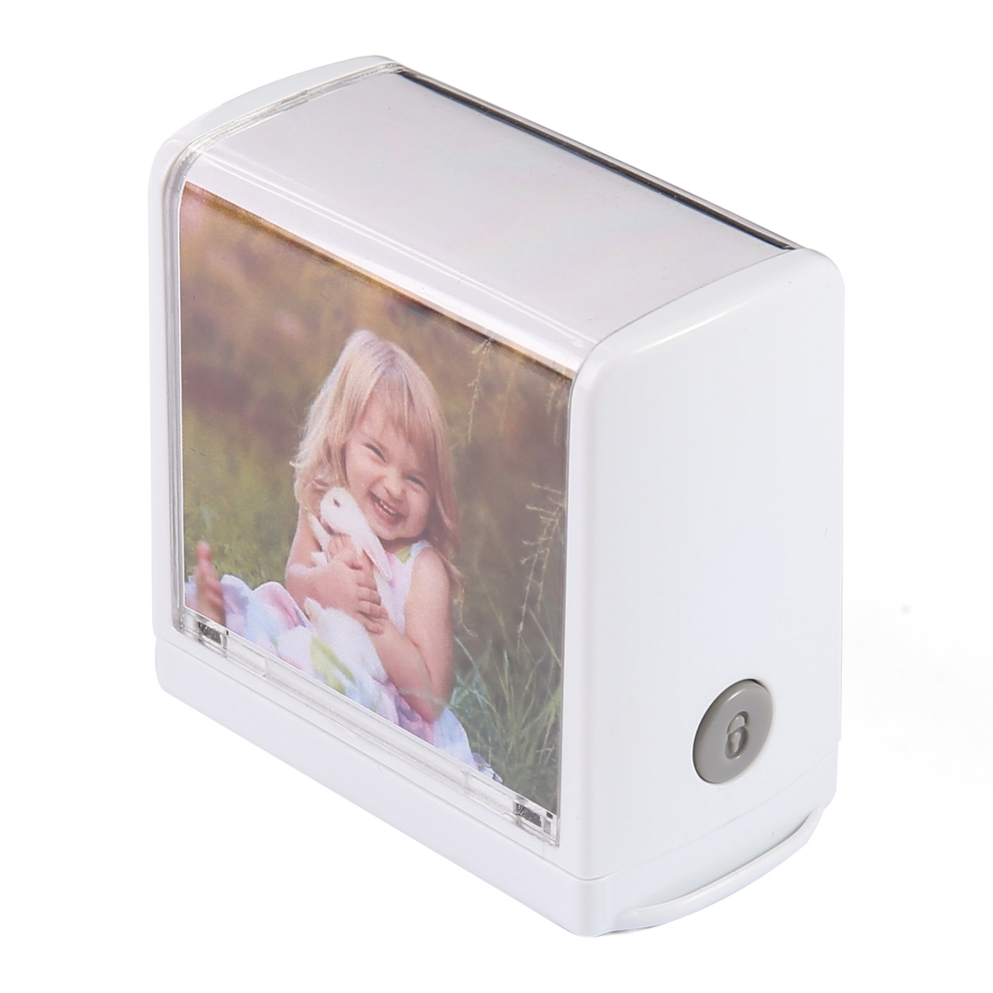 Timbro con nome e foto personalizzato regalo per studente scuola su libro/vestito