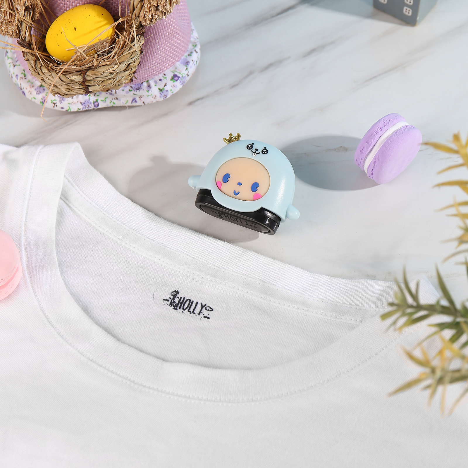 Timbro con nome personalizzato carino regalo per studente scuola insegnante su libro/vestito