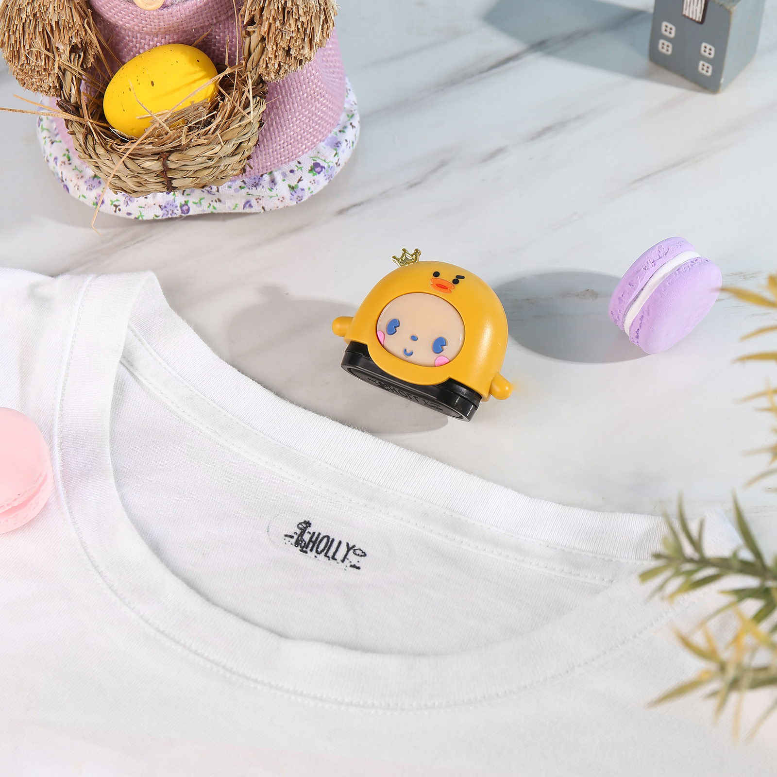 Timbro con nome personalizzato carino regalo per studente scuola insegnante su libro/vestito