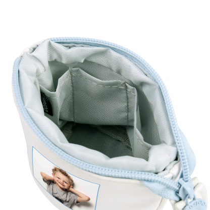 Astuccio per matite acrobaleno personalizzato con 1 nome e 1 foto per scuola elementare bambini