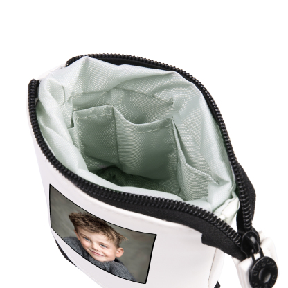 Astuccio per matite acrobaleno personalizzato con 1 nome e 1 foto per scuola elementare bambini