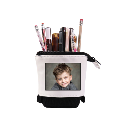 Astuccio per matite acrobaleno personalizzato con 1 nome e 1 foto per scuola elementare bambini