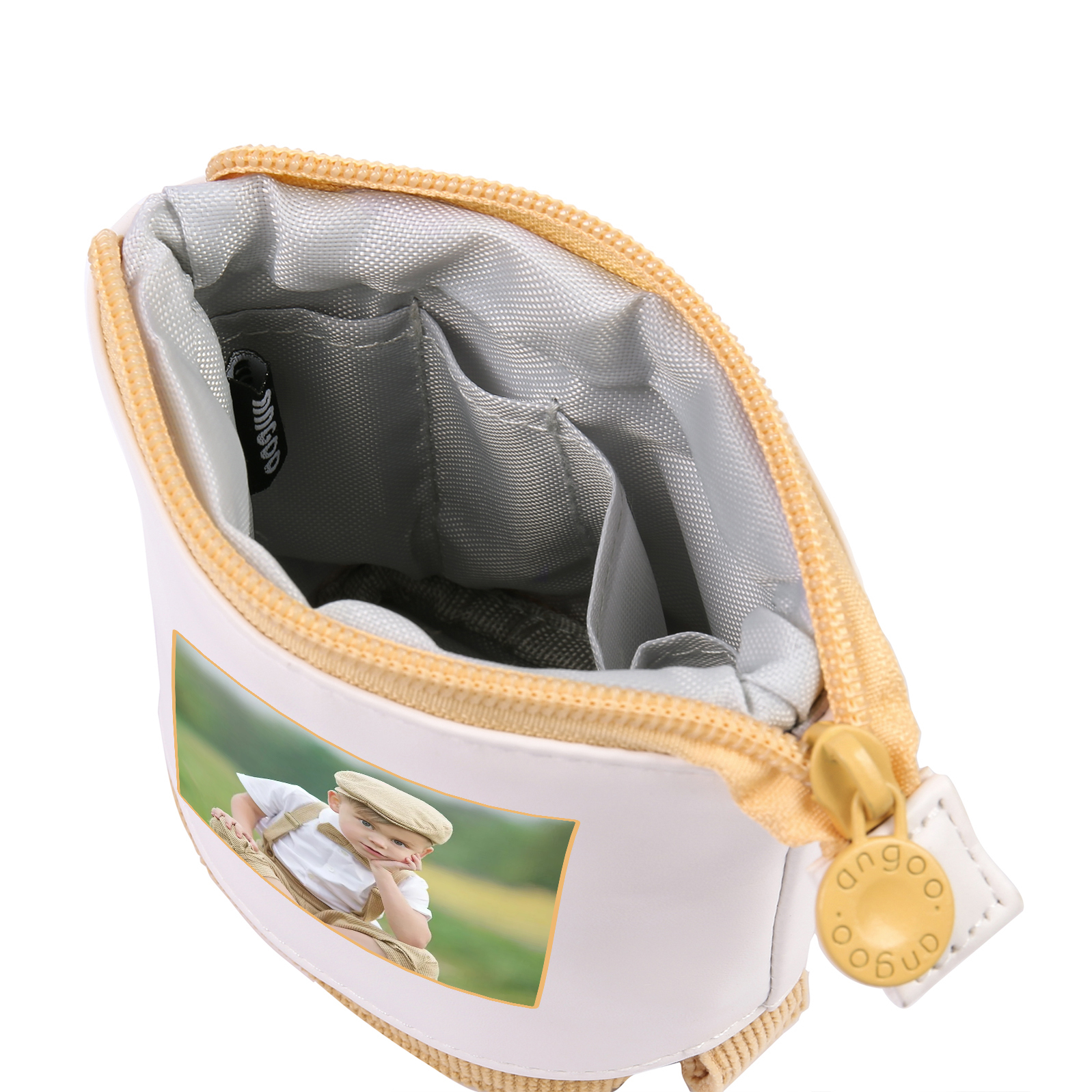 Astuccio per matite acrobaleno personalizzato con 1 nome e 1 foto per scuola elementare bambini