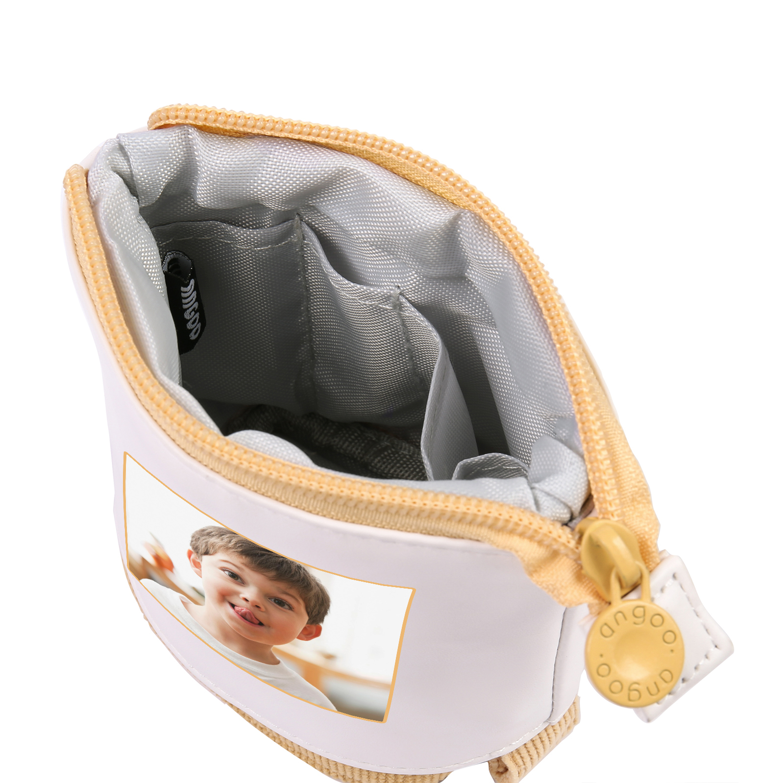 Astuccio per matite acrobaleno personalizzato con 1 nome e 1 foto per scuola elementare bambini