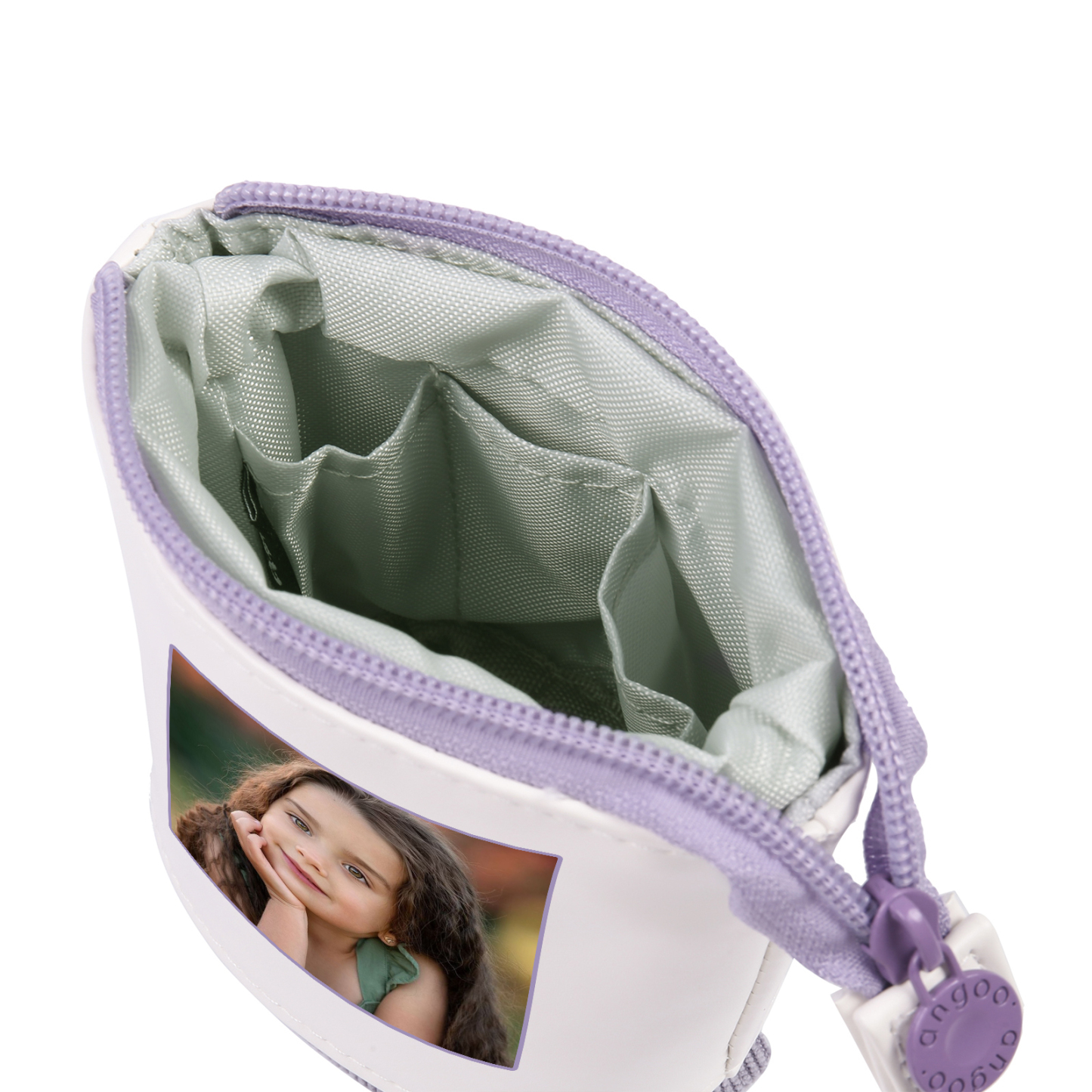 Astuccio per matite acrobaleno personalizzato con 1 nome e 1 foto per scuola elementare bambini