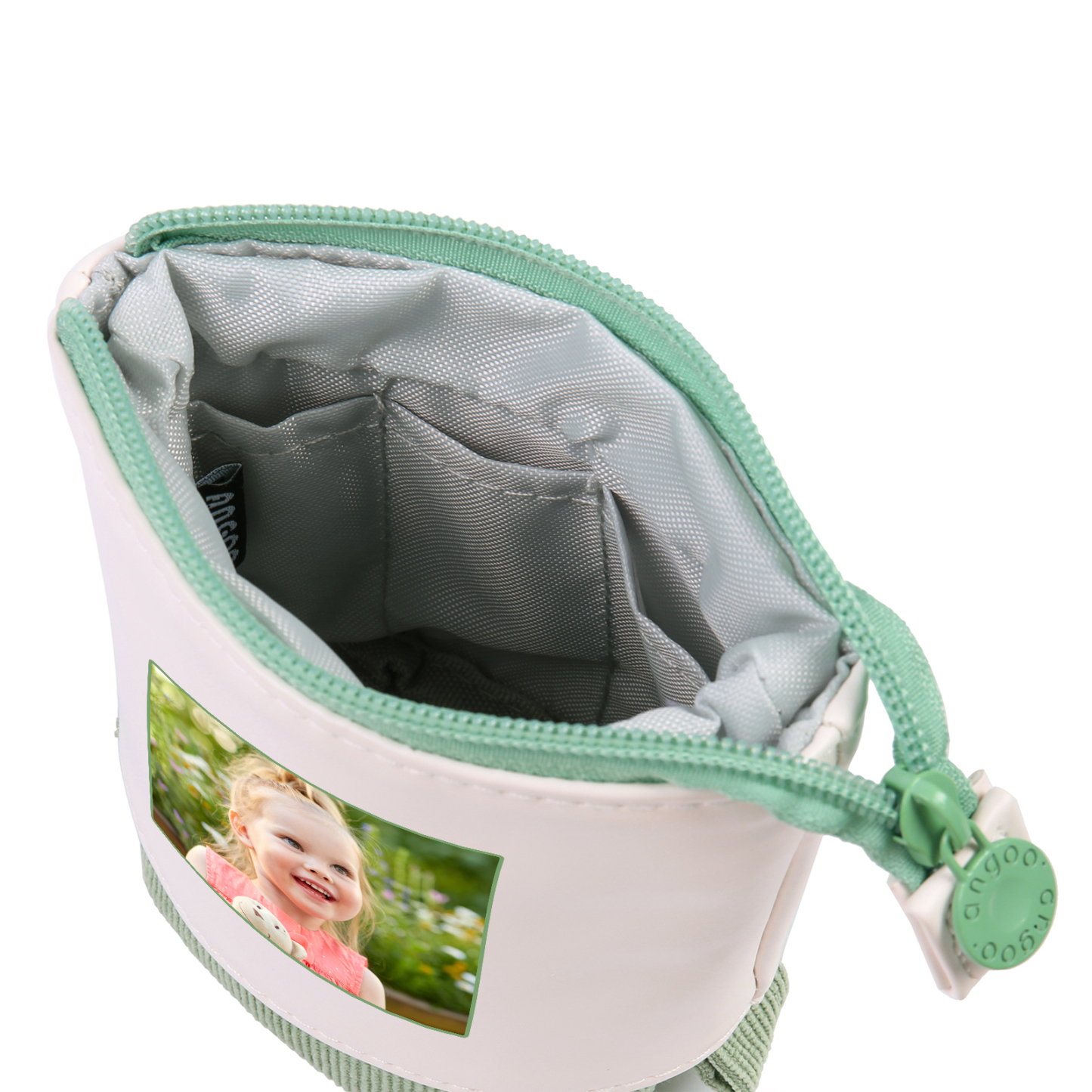 Astuccio per matite acrobaleno personalizzato con 1 nome e 1 foto per scuola elementare bambini