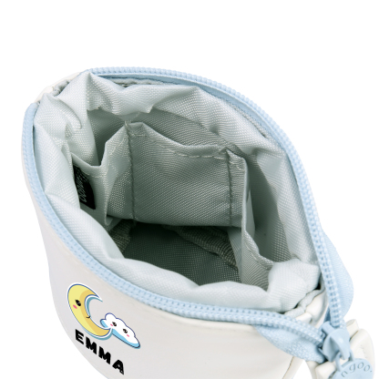 Astuccio per matite luna e nuvola personalizzato con 1 nome regalo per scuola elementare bambini