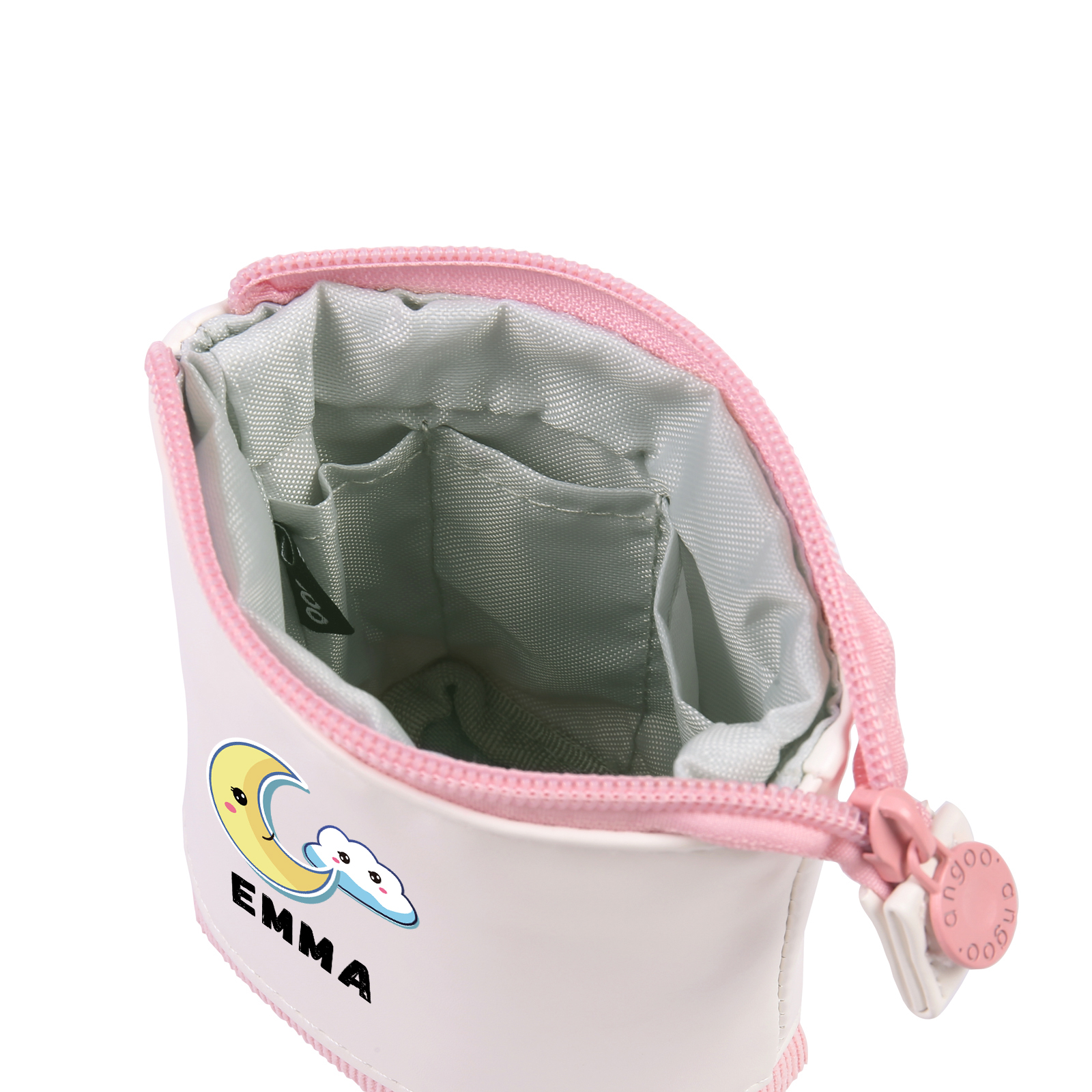 Astuccio per matite luna e nuvola personalizzato con 1 nome regalo per scuola elementare bambini