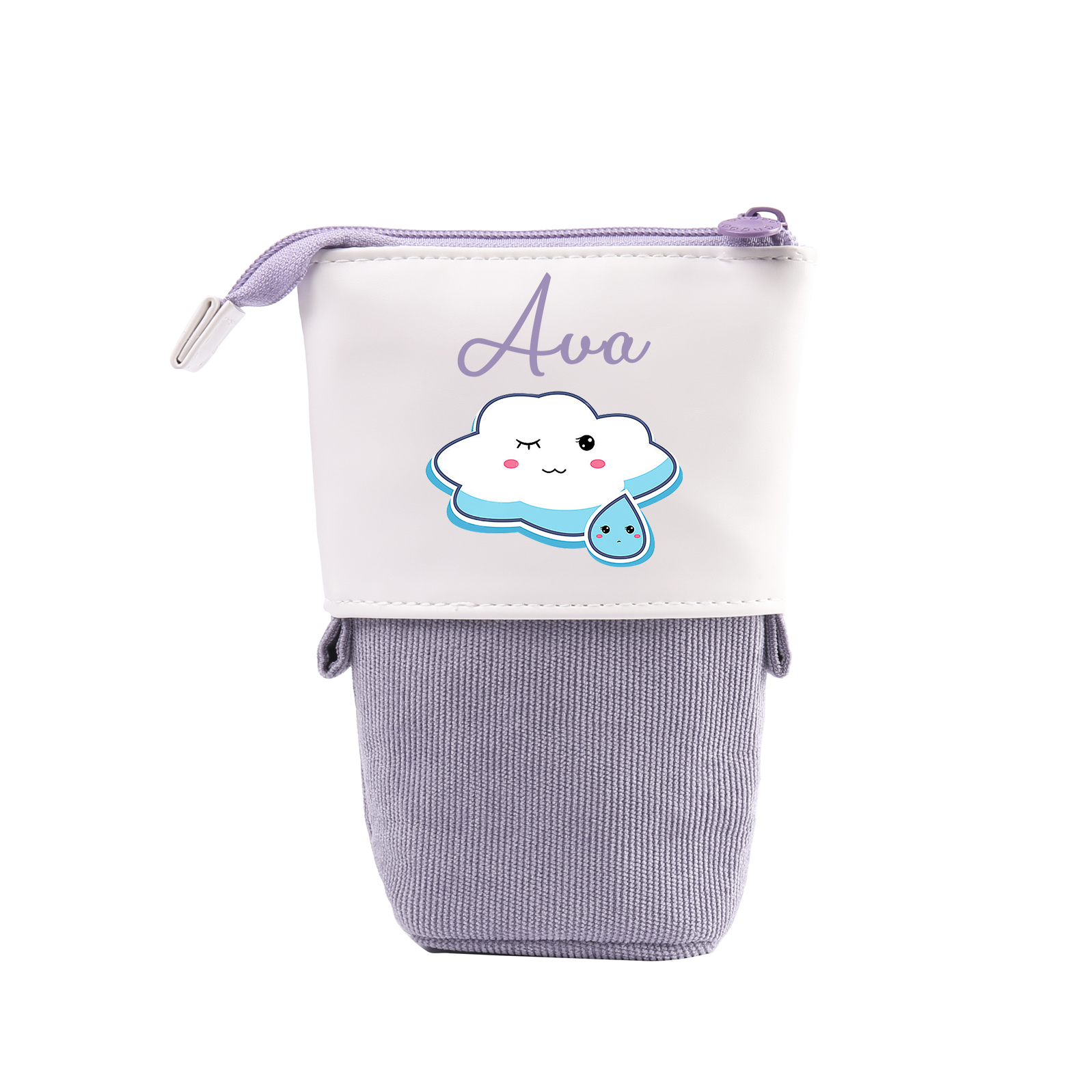Astuccio per matite nuvola carina personalizzato con 1 nome regalo per scuola elementare bambini