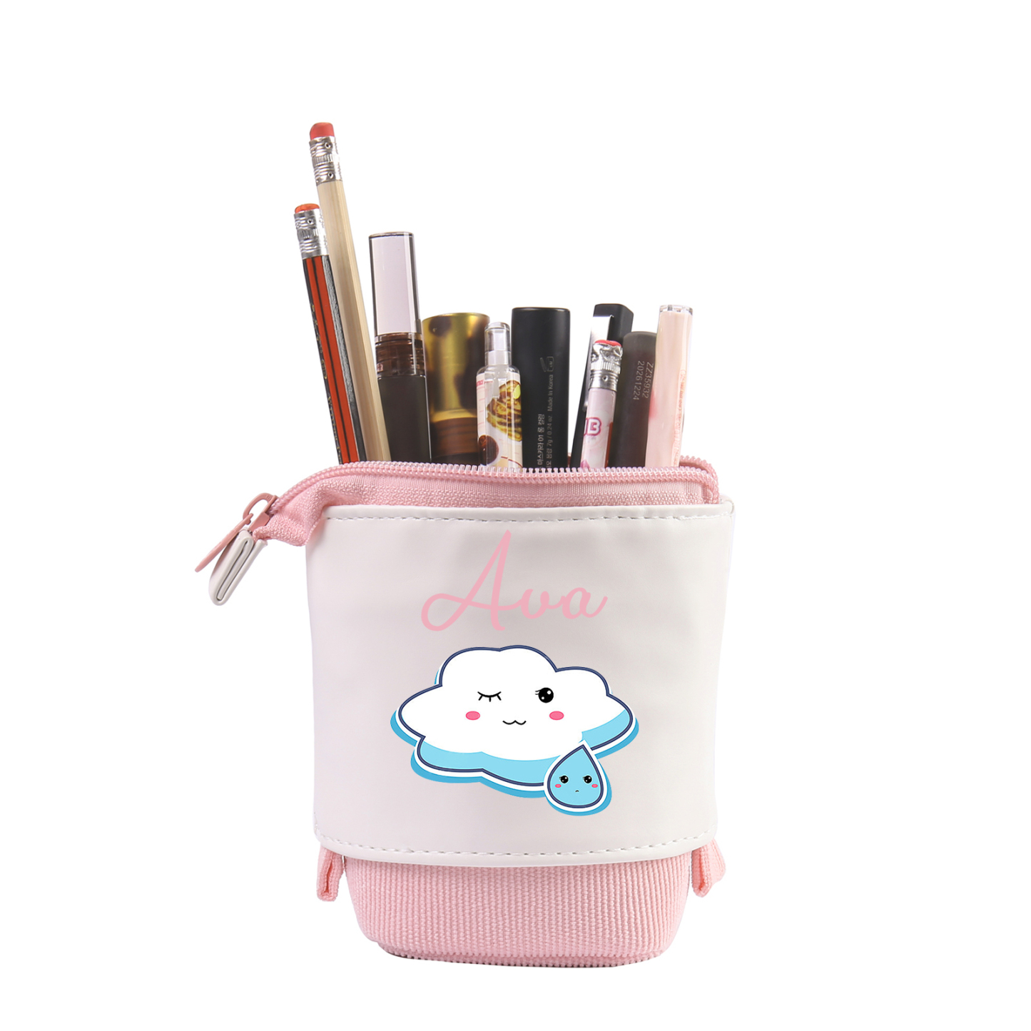 Astuccio per matite nuvola carina personalizzato con 1 nome regalo per scuola elementare bambini