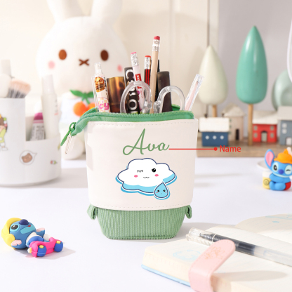 Astuccio per matite nuvola carina personalizzato con 1 nome regalo per scuola elementare bambini
