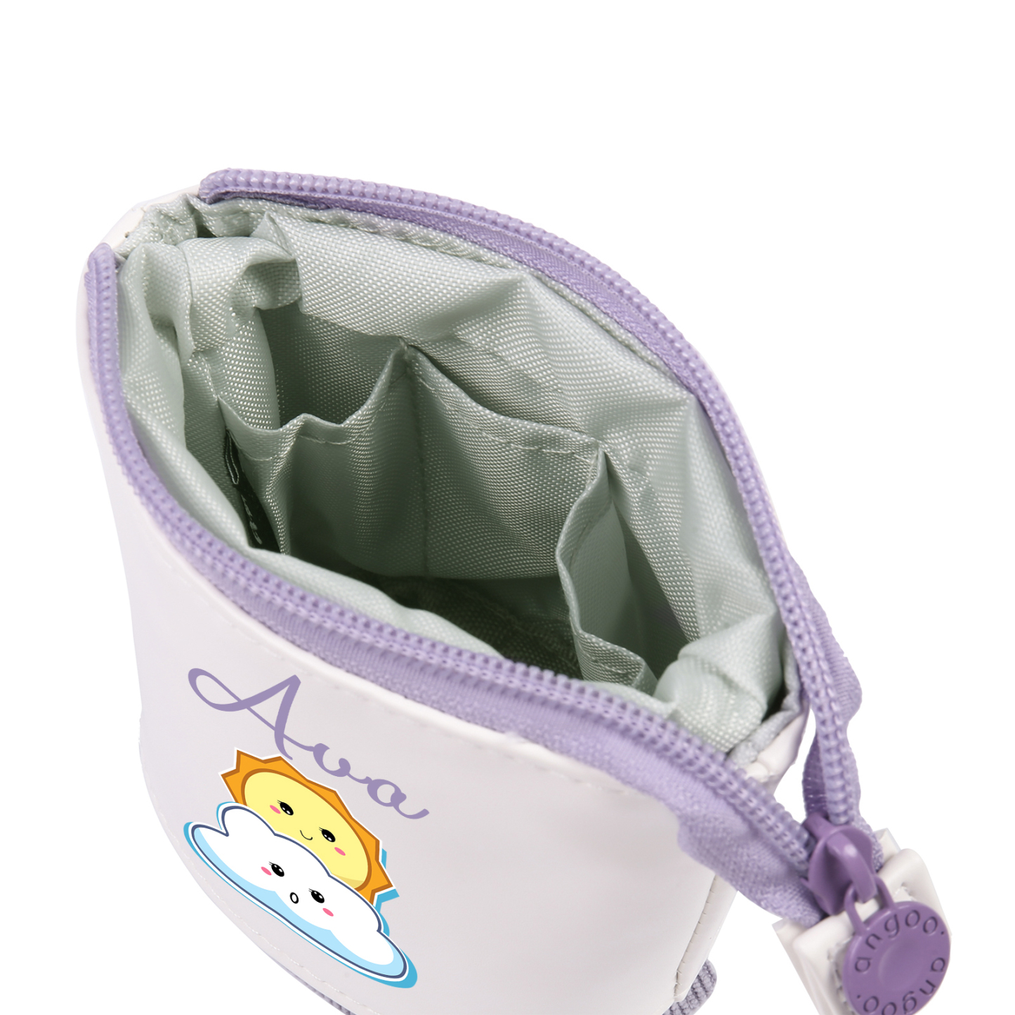 Astuccio per matite sole e nuvola carina personalizzato con 1 nome regalo per scuola elementare bambini