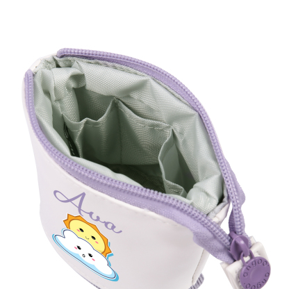 Astuccio per matite sole e nuvola carina personalizzato con 1 nome regalo per scuola elementare bambini