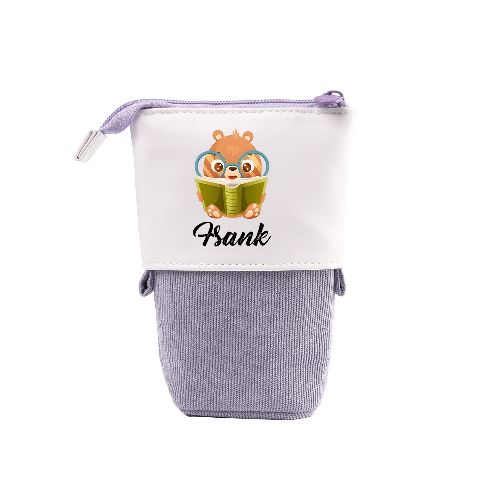 Astuccio per matite personalizzato con 1 nome e 1 animale regalo per scuola elementare bambini