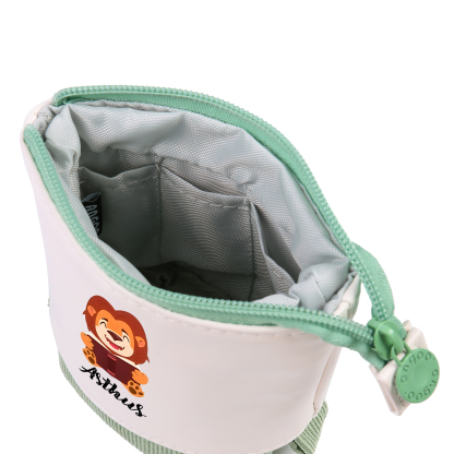 Astuccio per matite personalizzato con 1 nome e 1 animale regalo per scuola elementare bambini